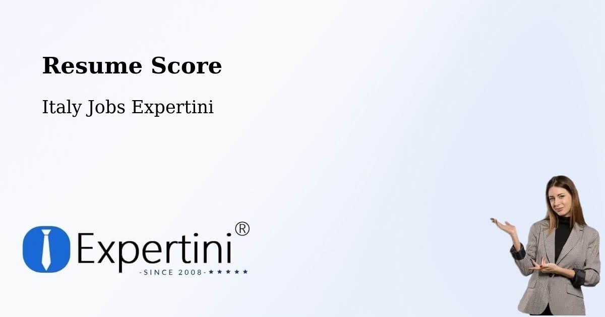 Resume Score - Italy Jobs Expertini